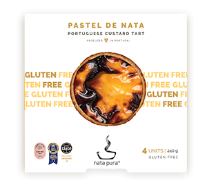 pack Nata Pura pasteis de nata gluten free Portuguese custard tart gluten free
