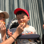 expo 2025 osaka family eating a pastel de nata Nata Pura